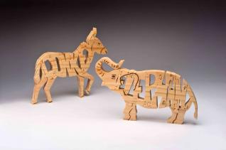 Presidential Puzzles Bonus Patterns Donkey and Elephant Woodimals