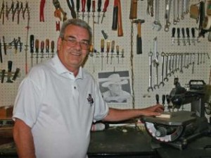 Doug Wallace creates amusing intarsia caricatures.