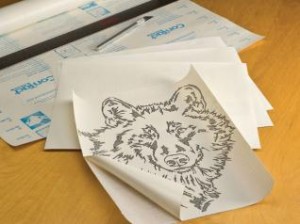 Print your patterns directly onto inexpensive self-adhesive shelf liner paper.