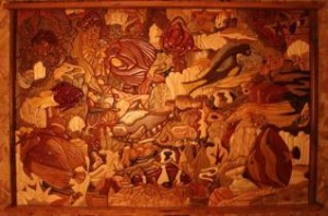 Nick Berchtold earned the People's Choice award for the intarsia category