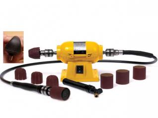 The inflatable drums allow you to control the amount of wood removed.