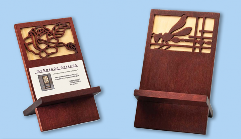 FREE PATTERNS: Scroll These Simply Elegant Business Card Holders