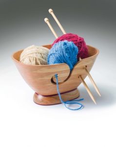 Yarn bowls are typically made of ceramic, but Carole figured out a way to make one on the scroll saw (Summer 2014, Issue 55).