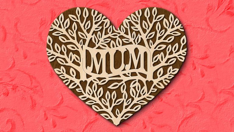 Fretwork Heart “Mum” pattern