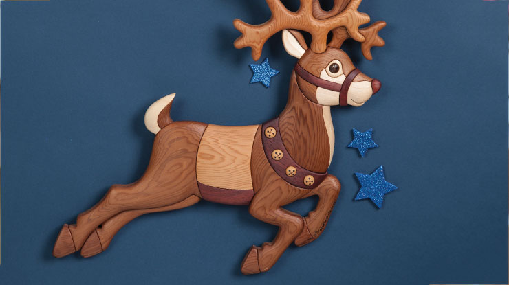 Prancing Reindeer Intarsia