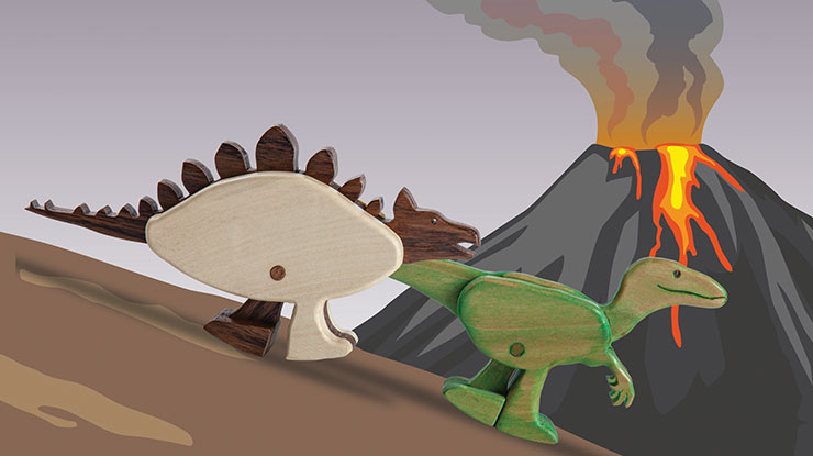 Dinosaur Ramp Walkers Race