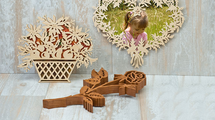 Blooming Spring Fretwork Flowers